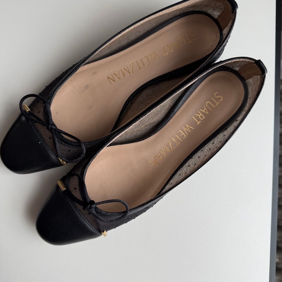 Stuart Weitzman Black and Tan Flats - Picture 3 of 10